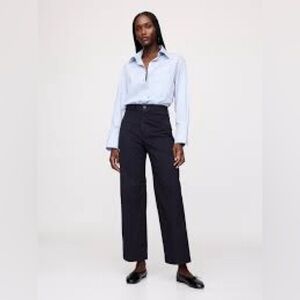 GAP High Rise Stride WIDE LEG Ankle Khakis